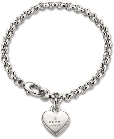 gucci trademark heart bracelet|heart necklace with gucci trademark.